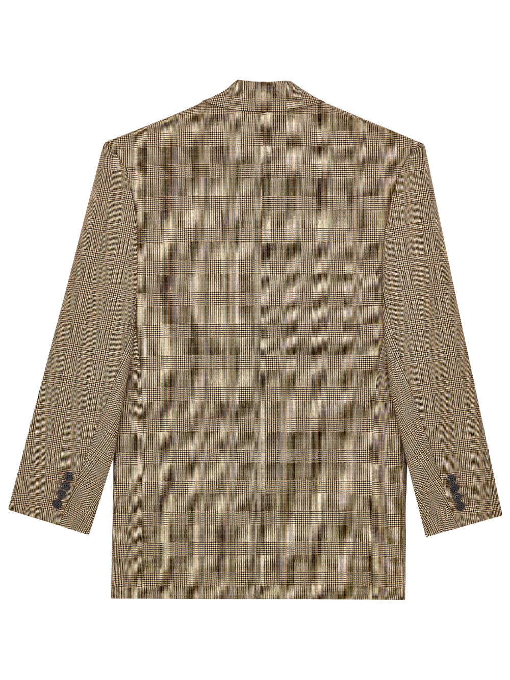 SAINT LAURENT PARIS Double-Breasted Jacket In Prince Of Wales Puppytooth Wool Women