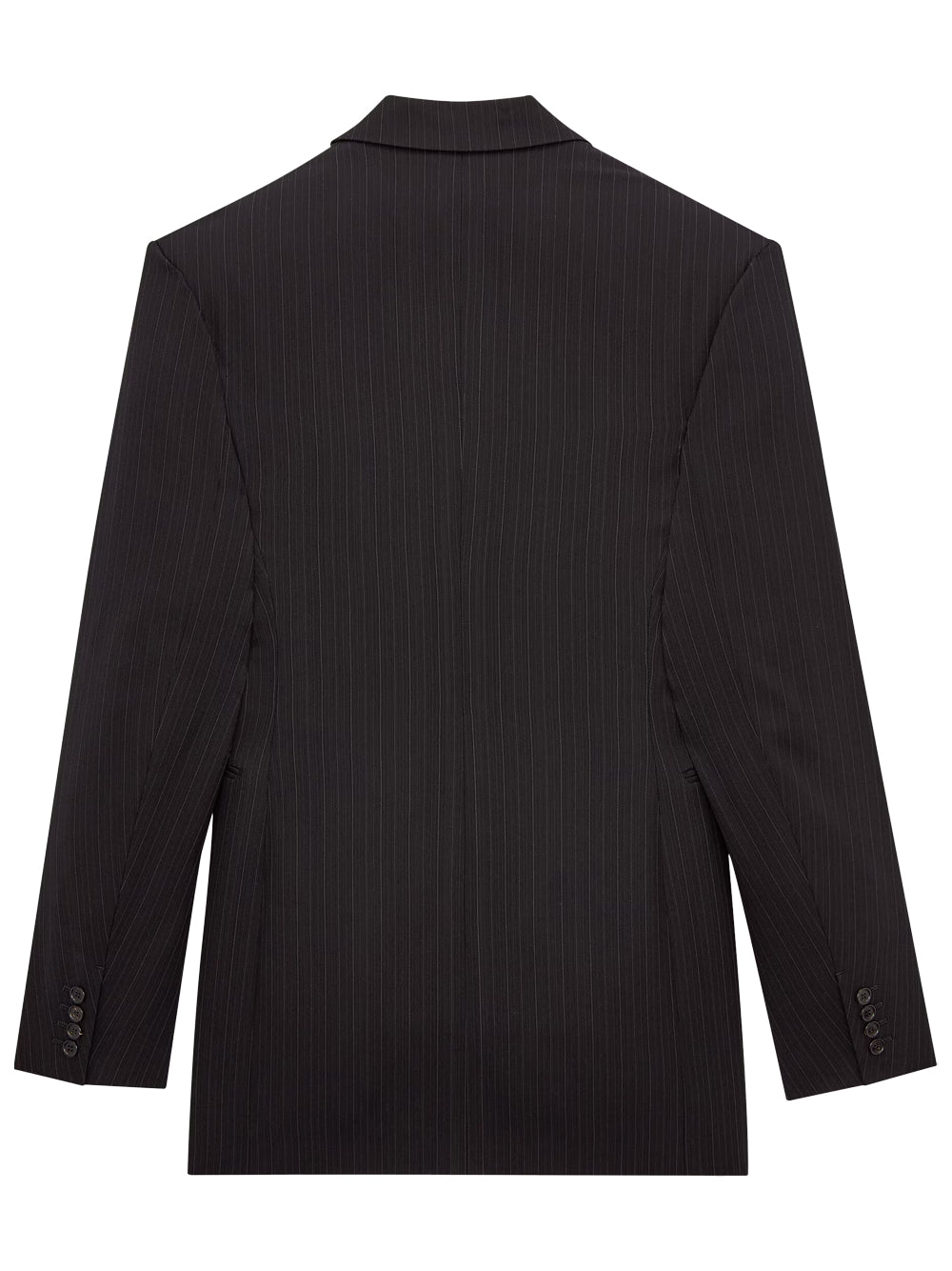 SAINT LAURENT PARIS Giacca Doppiopetto In Lana Mélange Gessata Women