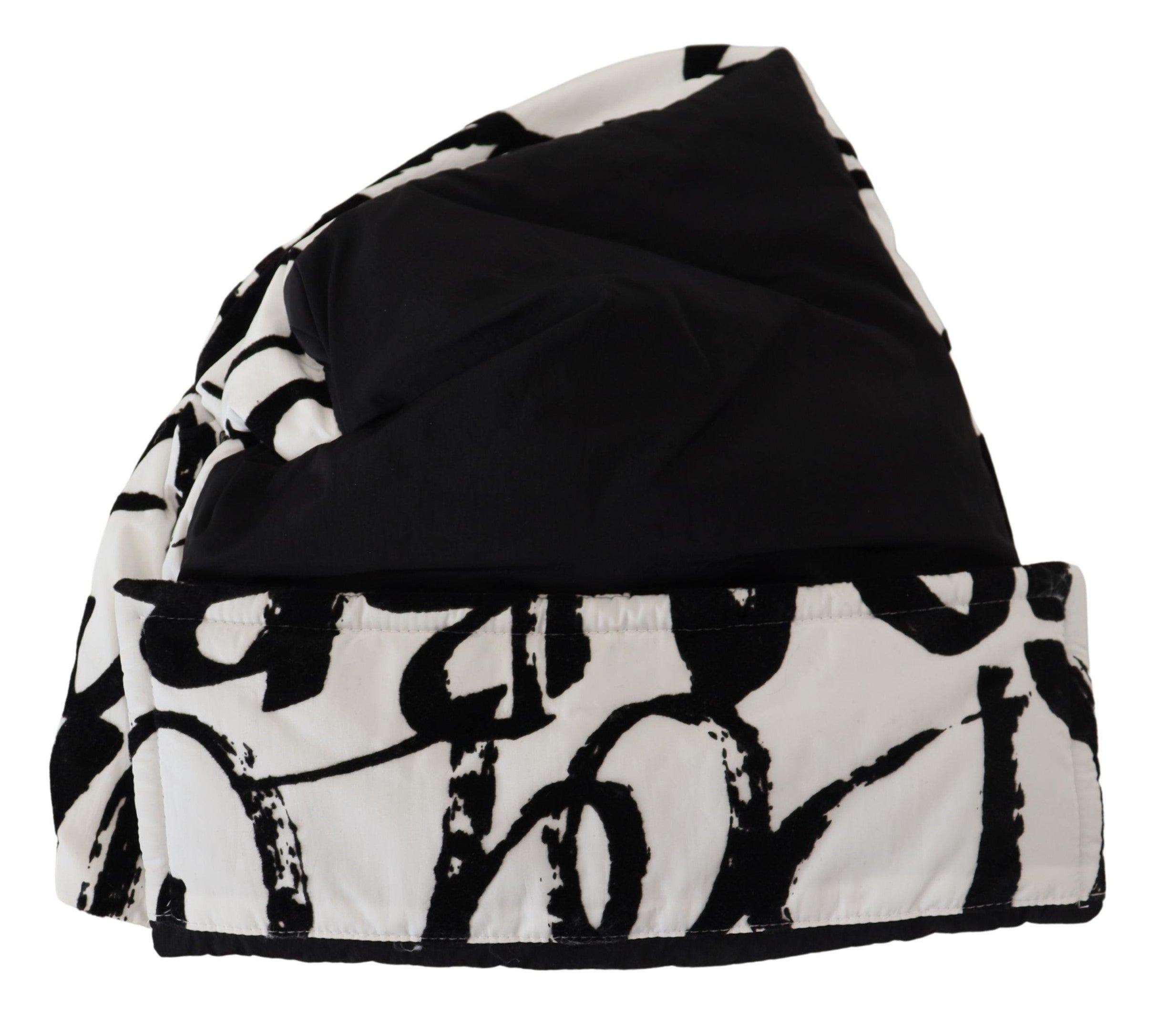 Dolce & Gabbana Abstract Print Beanie BlackWhite