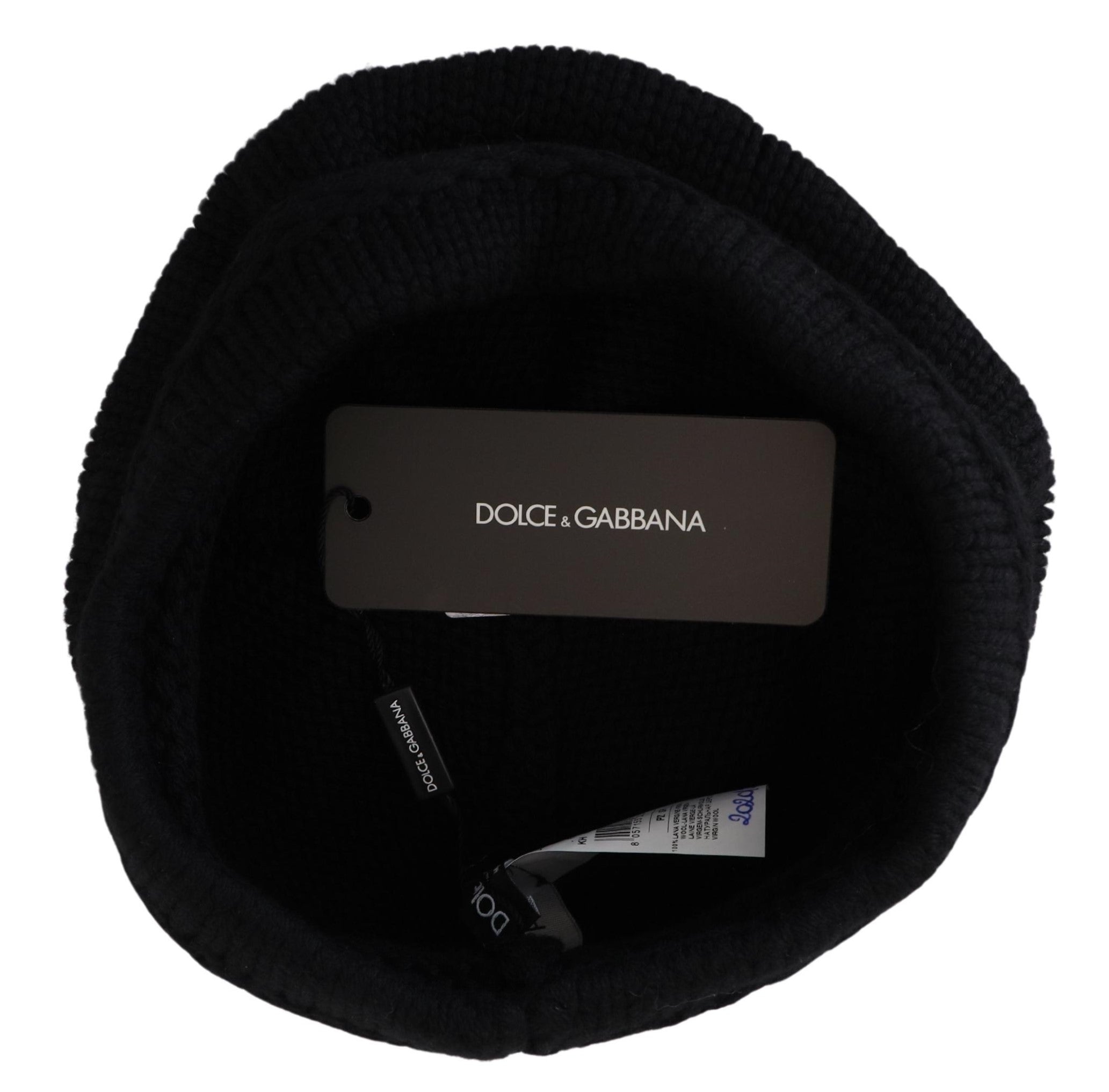 Dolce & Gabbana Black Wool Beanie