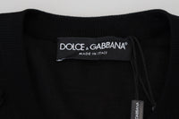 Dolce & Gabbana Women's Black Lace Trim Cardigan