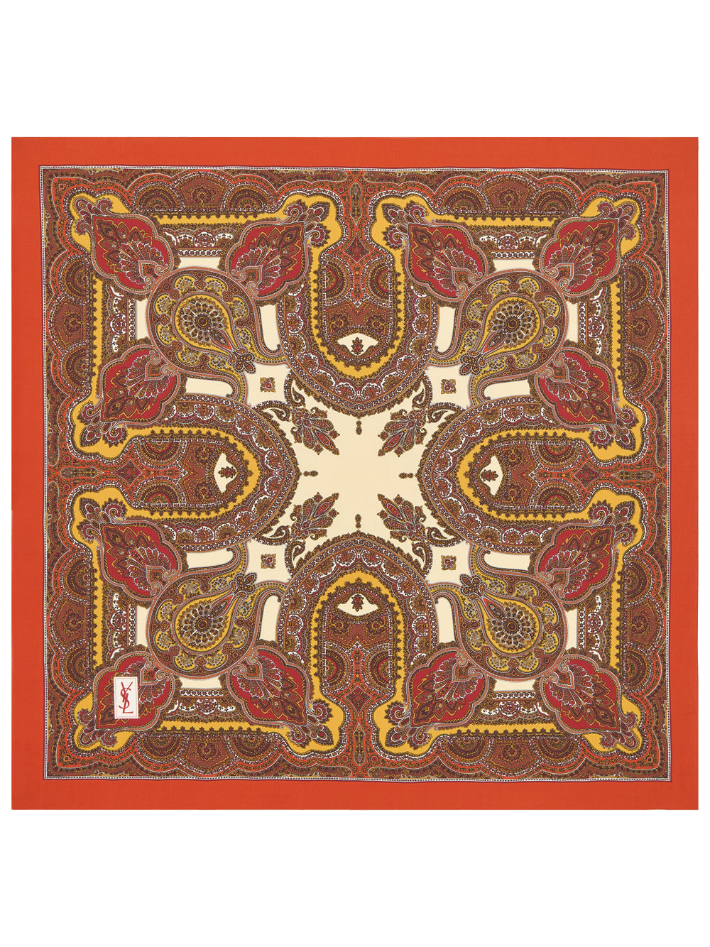 SAINT LAURENT PARIS Square Scarf In Paisley Silk Twill Women