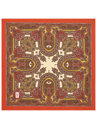 SAINT LAURENT PARIS Square Scarf In Paisley Silk Twill Women
