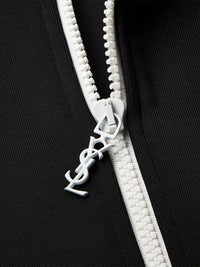 Saint Laurent Men Cassandre Track Jacket In Jersey