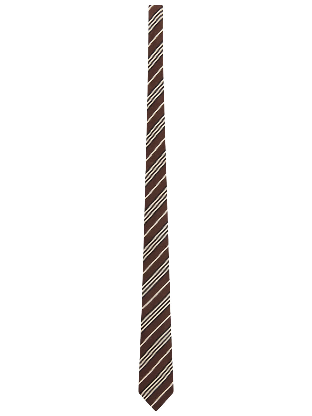 SAINT LAURENT PARIS Striped Silk Tie Women