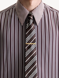 Saint Laurent Men Striped Silk Tie