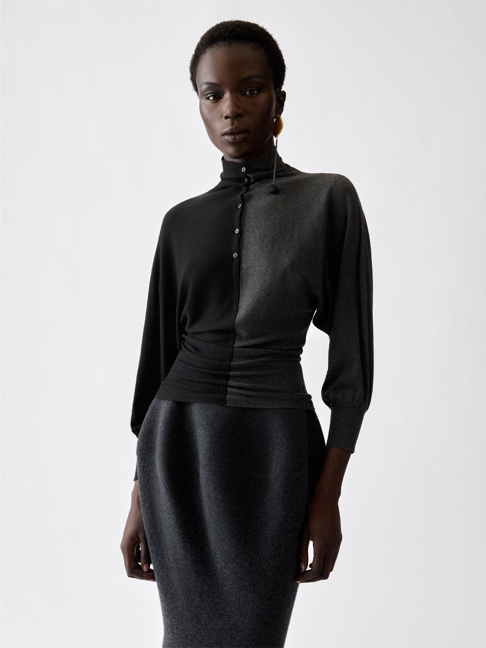 JACQUEMUS "Le Polo Losange" In Maglia Bicolore Women