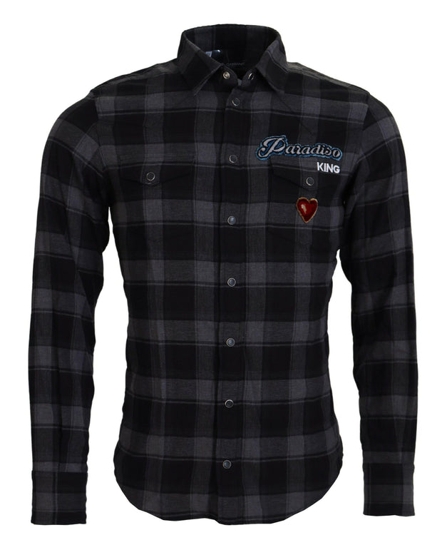 Dolce & Gabbana Checkered Long Sleeve Shirt in
