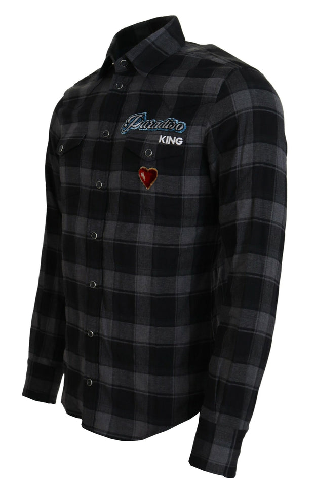 Dolce & Gabbana Checkered Long Sleeve Shirt in