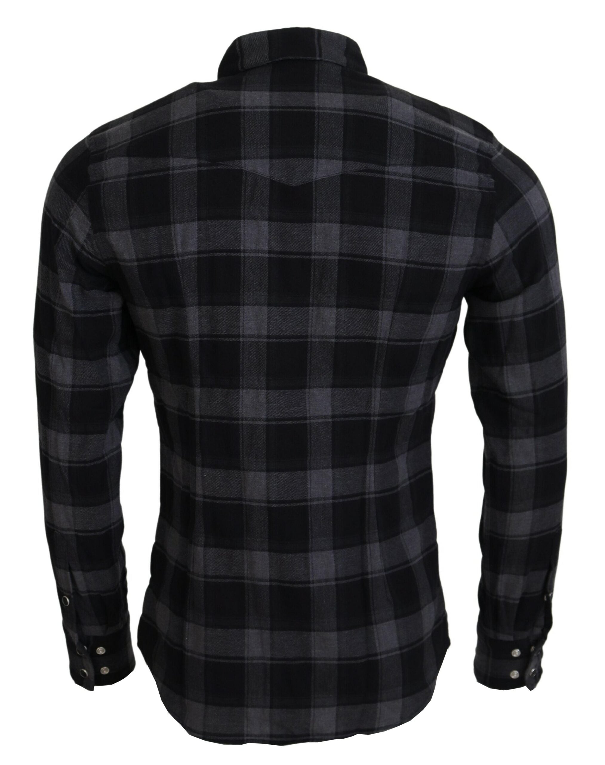 Dolce & Gabbana Men's Paradiso King Flannel Shirt Black/Gray