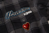 Dolce & Gabbana Men's Paradiso King Flannel Shirt Black/Gray