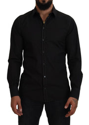 Dolce & Gabbana Classic  Cotton Collared Long Sleeve Shirt