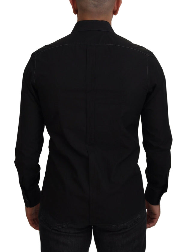 Dolce & Gabbana Classic  Cotton Collared Long Sleeve Shirt