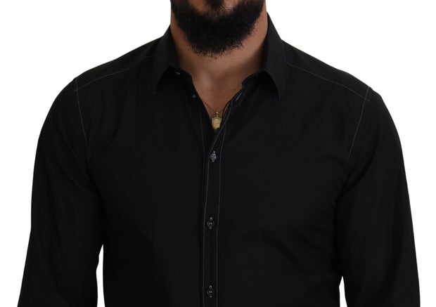 Dolce & Gabbana Classic  Cotton Collared Long Sleeve Shirt