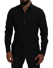 Dolce & Gabbana Classic  Cotton Collared Long Sleeve Shirt