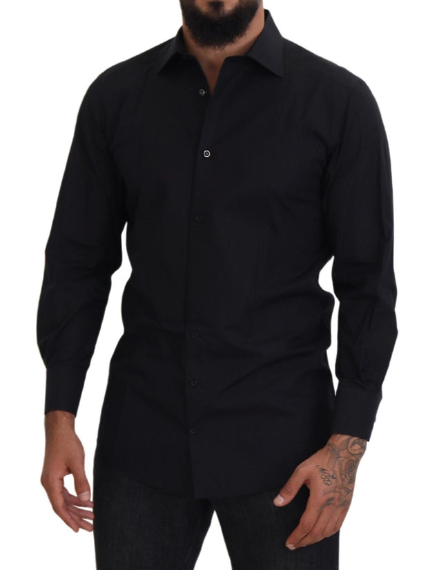 Dolce & Gabbana Classic  Cotton Collared Long Sleeve Shirt