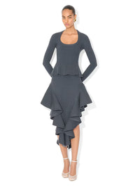 ALAÏA Top Peplum A Coste Women