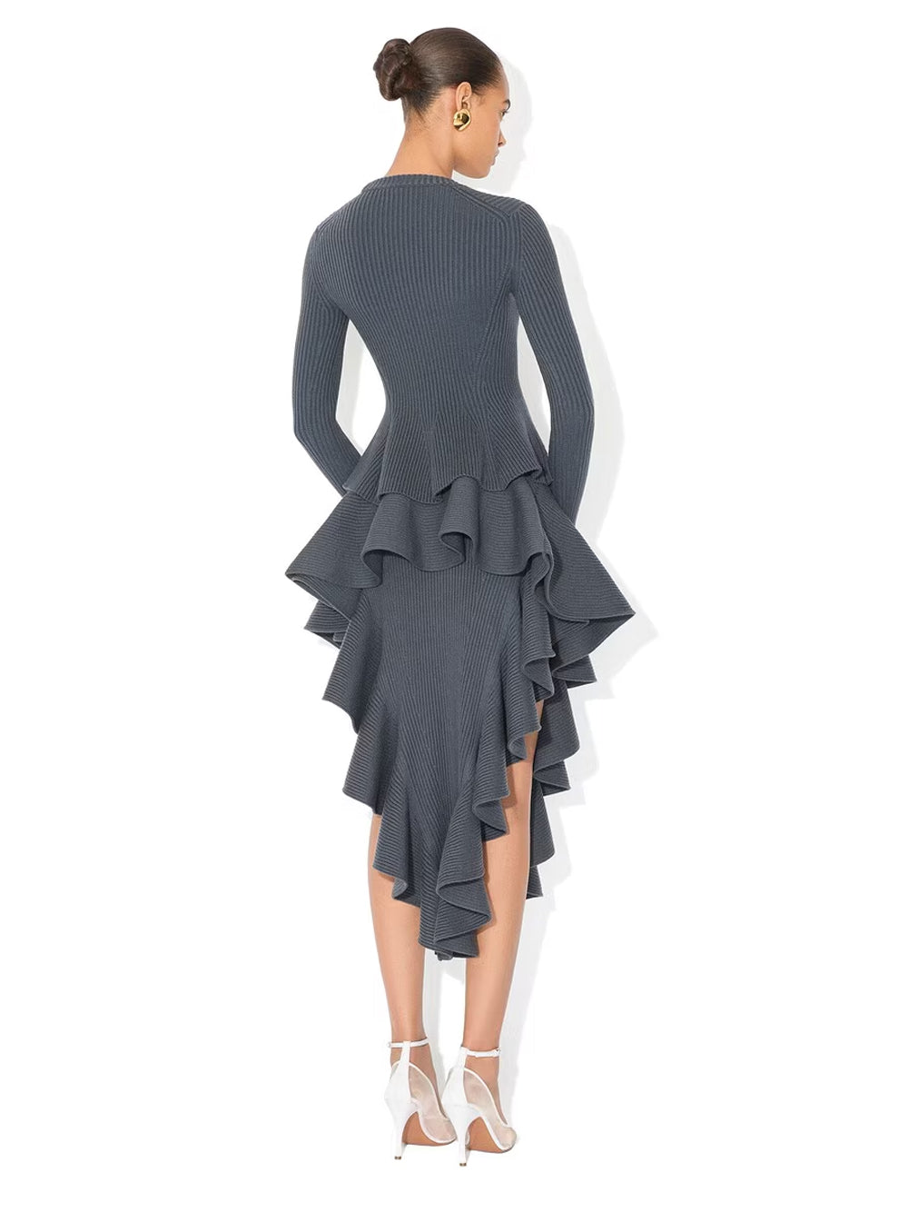 ALAÏA Top Peplum A Coste Women