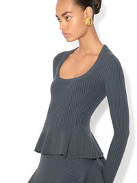ALAÏA Top Peplum A Coste Women