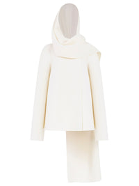 ALAÏA Cappotto Con Sciarpa In Lana Women