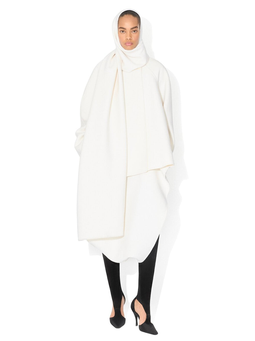 ALAÏA Cappotto Con Sciarpa In Lana Women