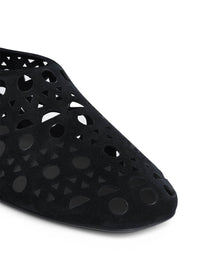 ALAÏA Pantofole Vienne In Pelle Di Vitello Effetto Velluto Women