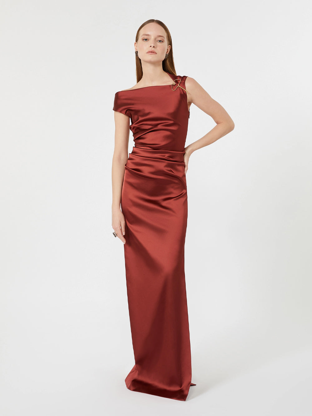 MAXMARA Abito Lungo In Raso Stretch Women