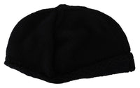 Dolce & Gabbana Black Wool Beanie