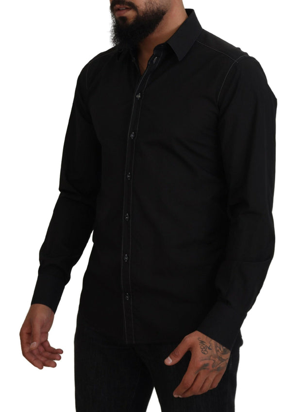 Dolce & Gabbana Classic  Cotton Collared Long Sleeve Shirt