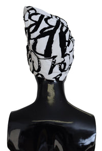 Dolce & Gabbana Abstract Print Beanie BlackWhite