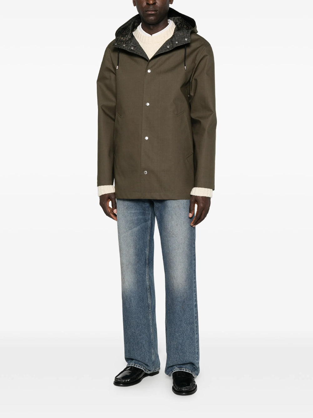 FENDI Parka In Tessuto Mackintosh Con Fodera Ff Women