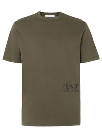 FENDI T-Shirt In Cotone Con Stampa Fendi Stencil Women