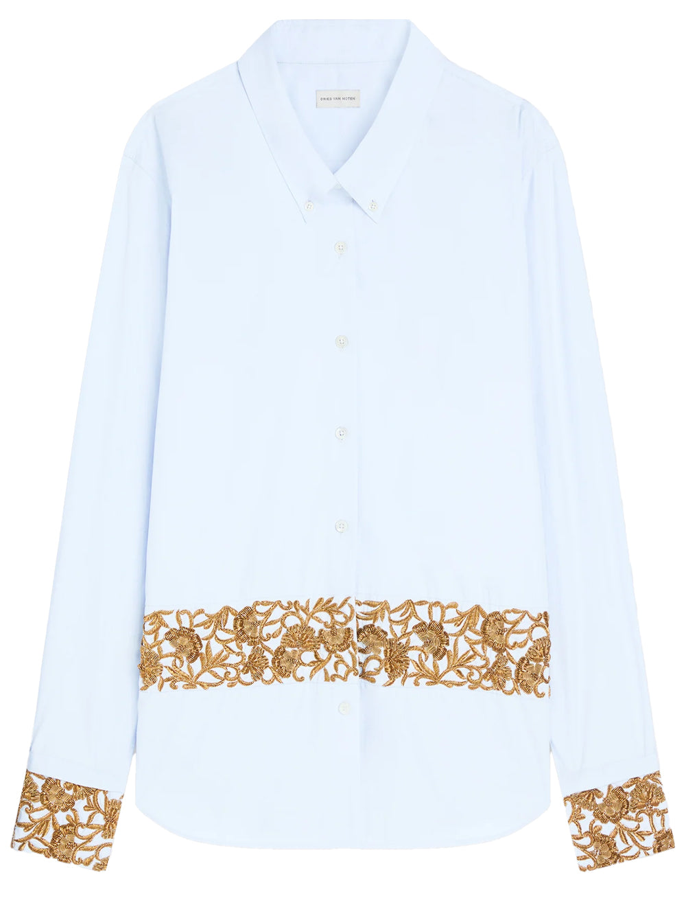 DRIES VAN NOTEN Camicia In Popeline Di Cotone Ricamato Women