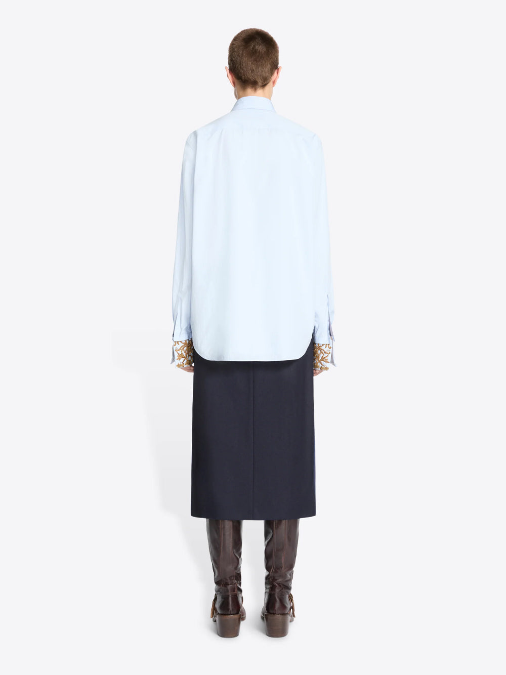 DRIES VAN NOTEN Camicia In Popeline Di Cotone Ricamato Women