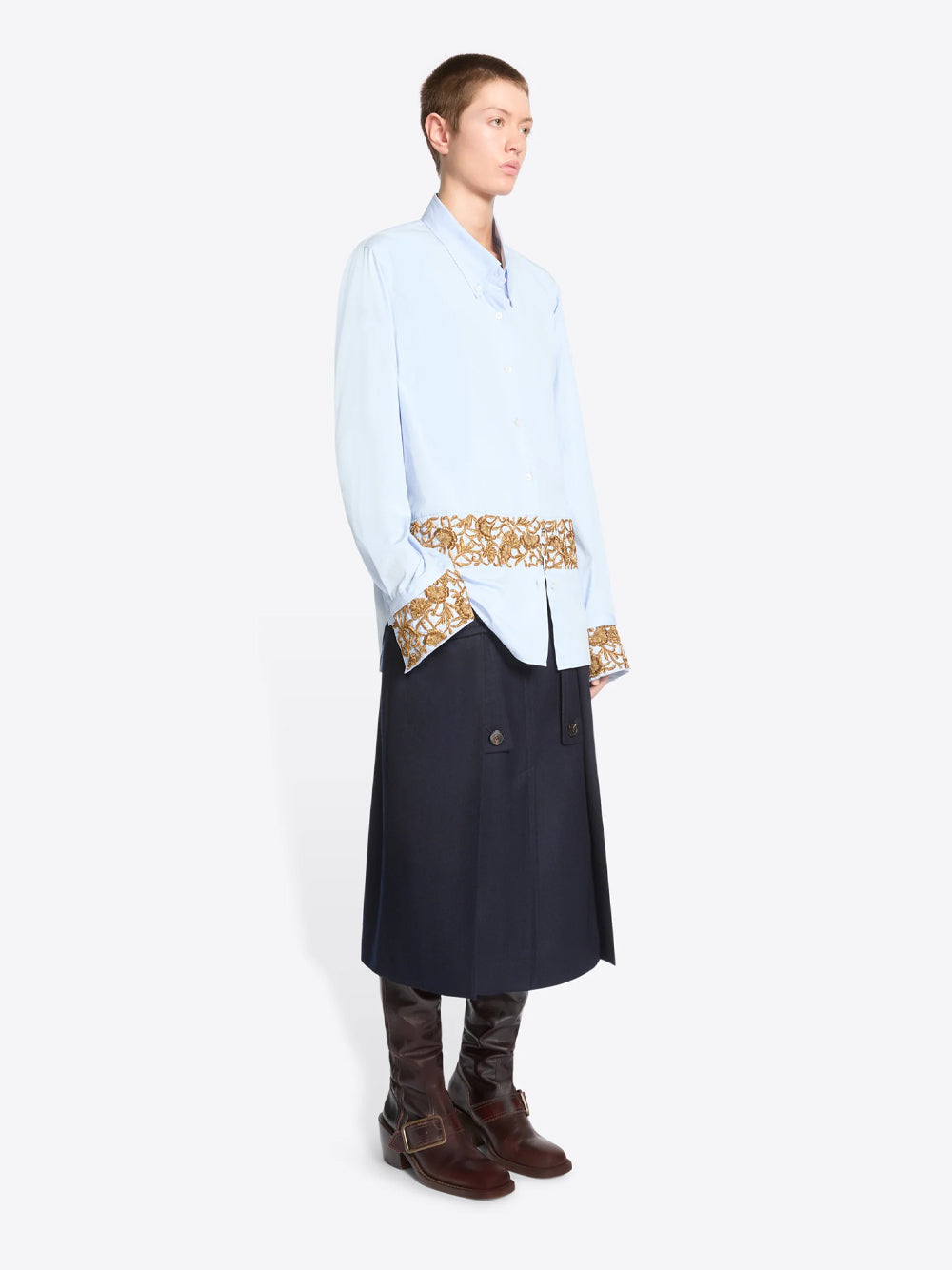 DRIES VAN NOTEN Camicia In Popeline Di Cotone Ricamato Women