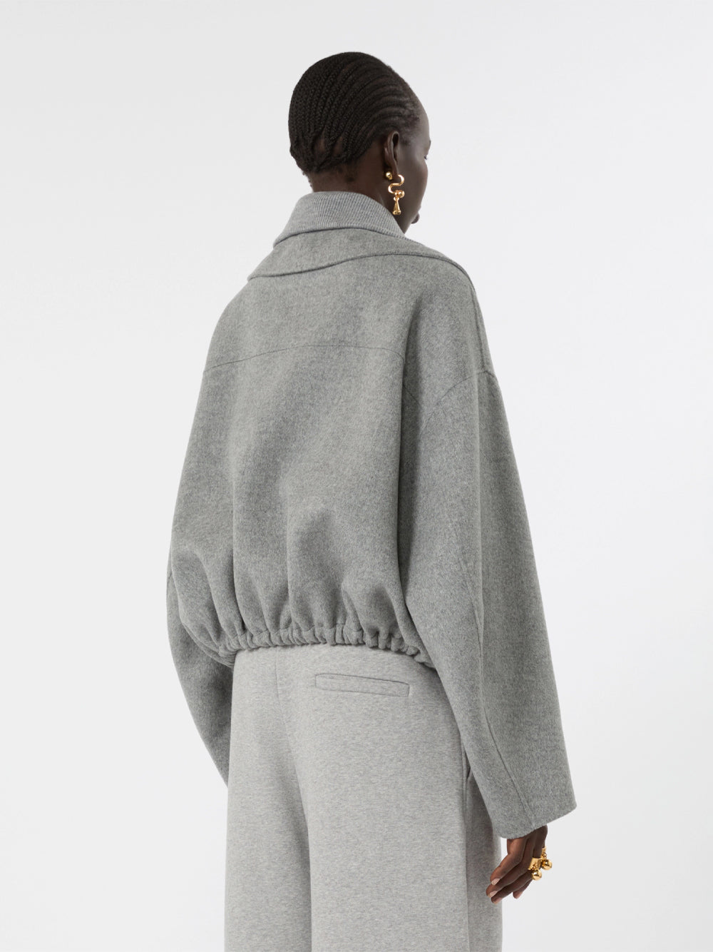 SPORTMAX Bomber In Pura Lana Con Davantino Rimovibile Women