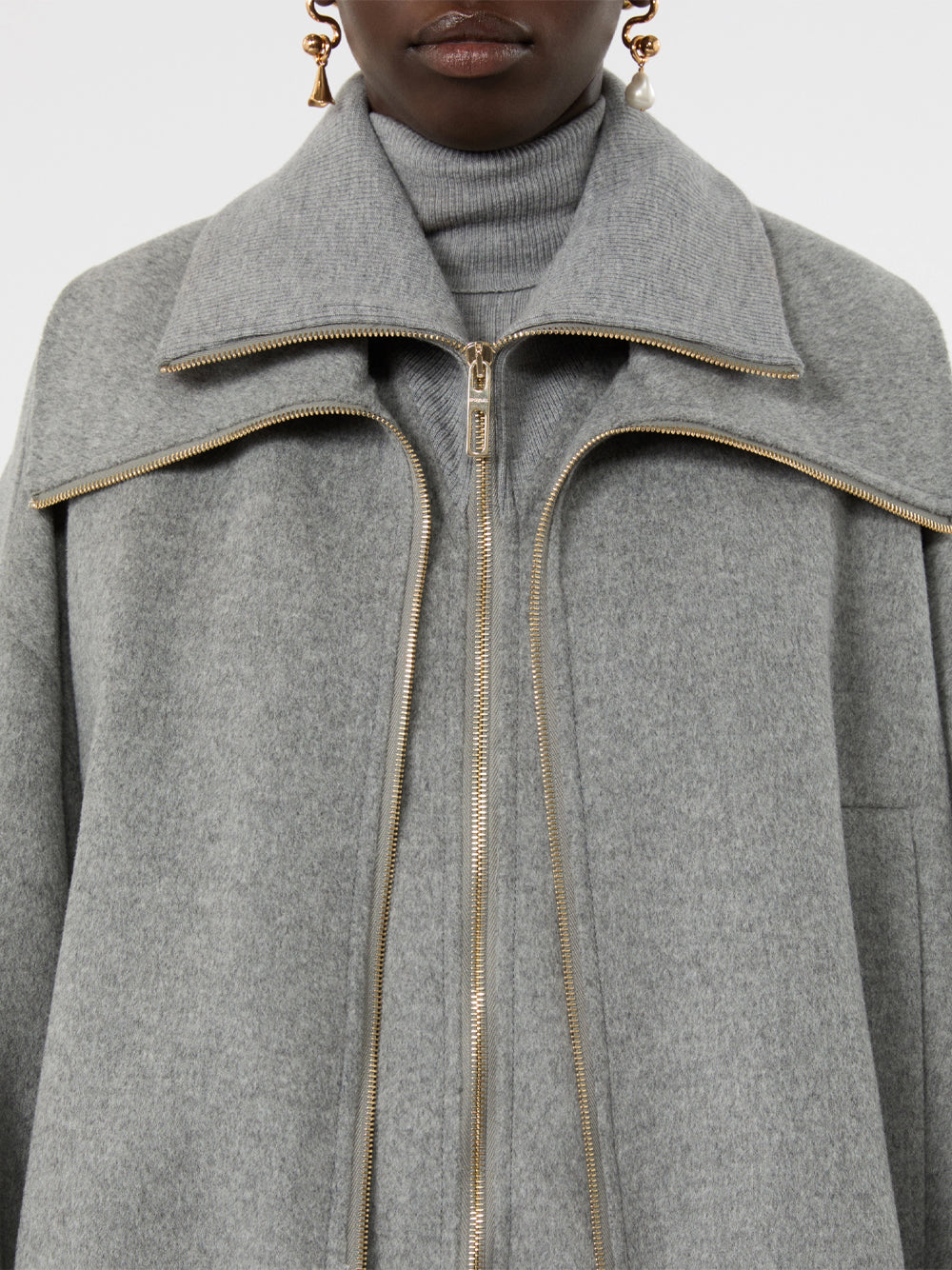 SPORTMAX Bomber In Pura Lana Con Davantino Rimovibile Women