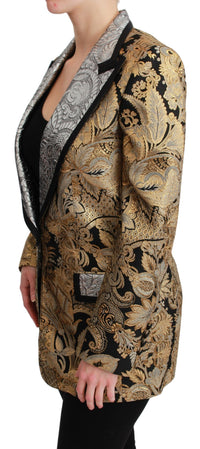 Dolce & Gabbana Dolce & Gabbana Black Gold Jacquard Blazer Women's Jacket
