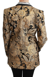 Dolce & Gabbana Dolce & Gabbana Black Gold Jacquard Blazer Women's Jacket
