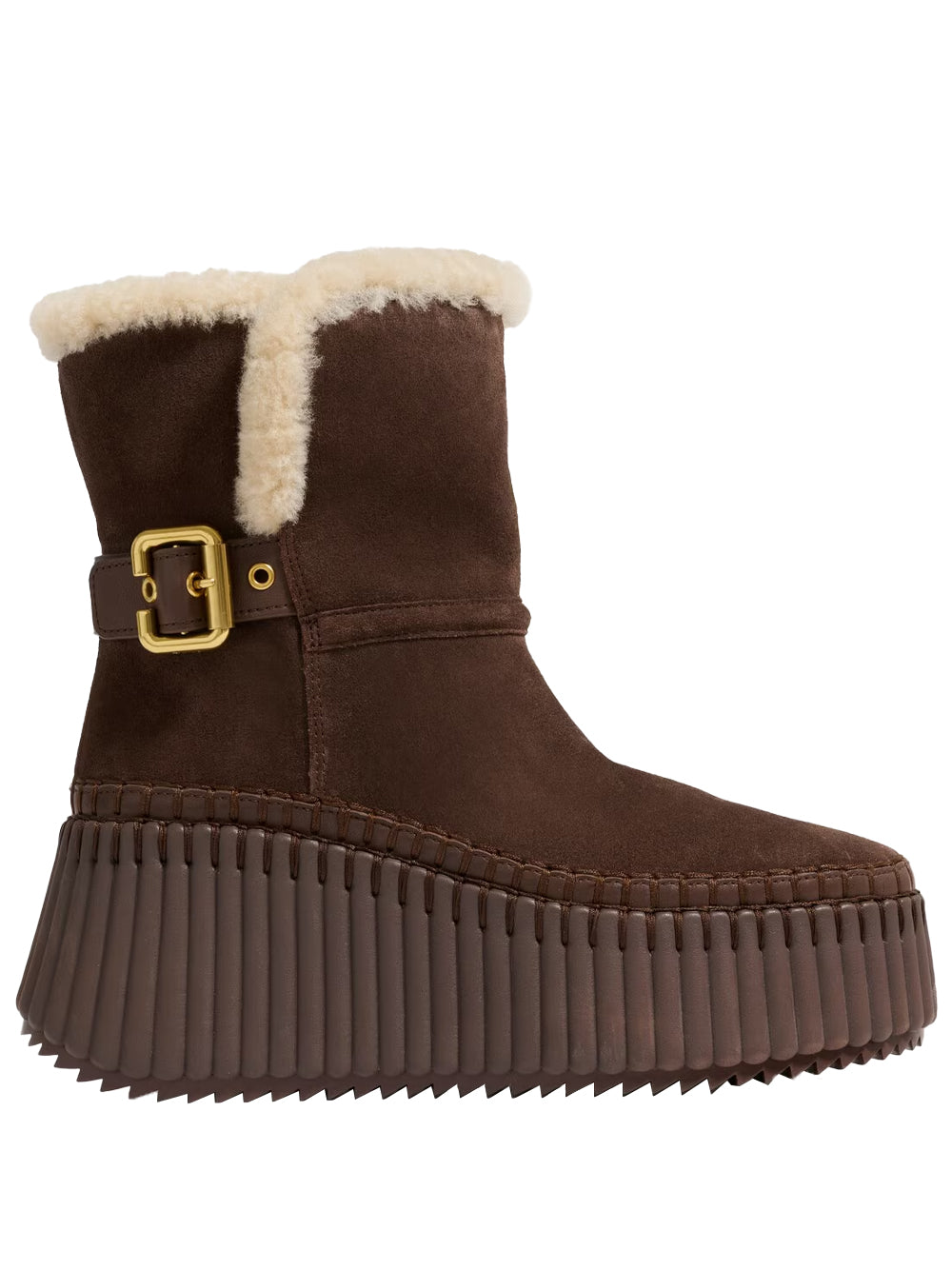 CHLOÉ Stivaletti "Nama" In Camoscio Con Fodera In Shearling Women