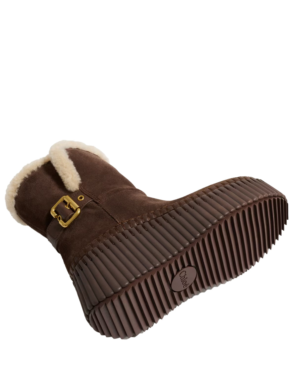 CHLOÉ Stivaletti "Nama" In Camoscio Con Fodera In Shearling Women