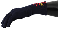Dolce & Gabbana Dolce & Gabbana Blue #DMen'sLondon Embroidered Wool Men's Gloves