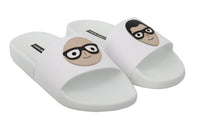 Dolce & Gabbana Dolce & Gabbana White Leather #dgfamily Slides Shoes Women's Sandals