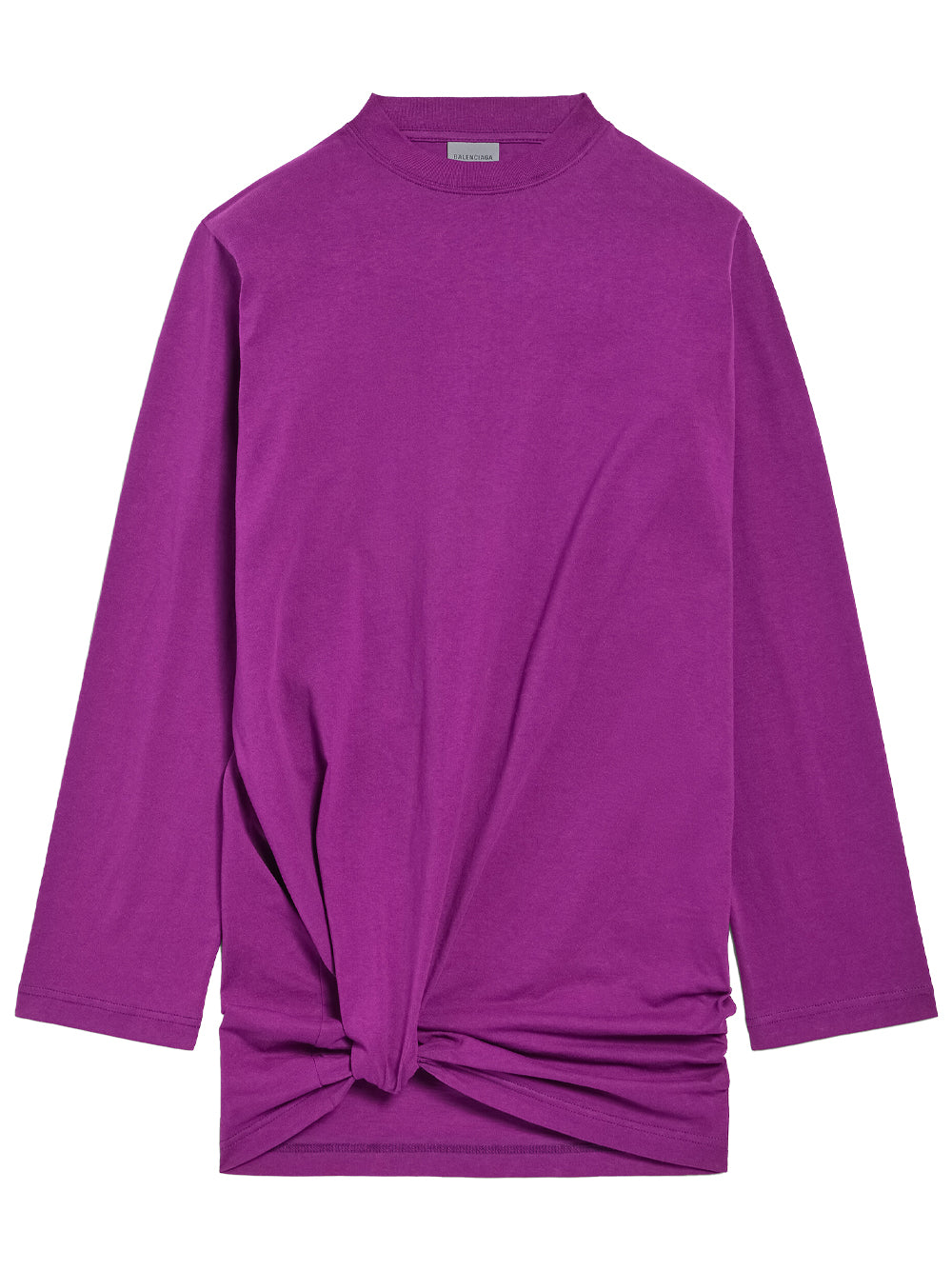 BALENCIAGA T-Shirt A Maniche Lunghe Con Motivo Piega In Jersey Sottile Women
