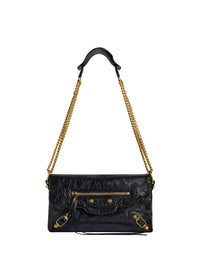 BALENCIAGA Pochette Con Catena "Le City" In Pelle Arena Women