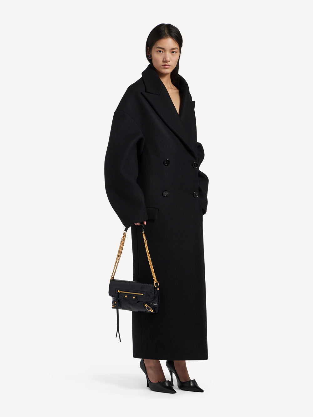 BALENCIAGA Pochette Con Catena "Le City" In Pelle Arena Women