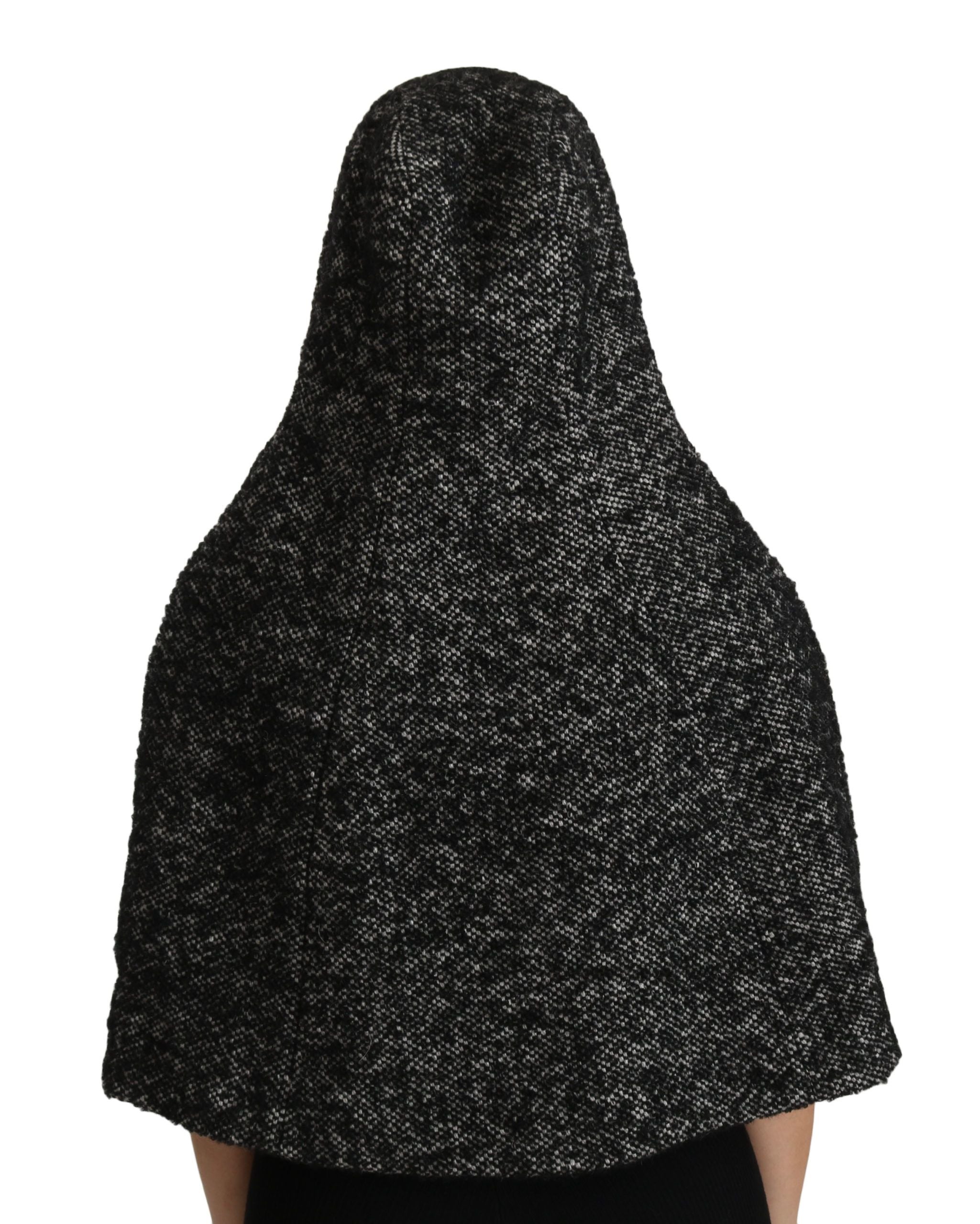 Dolce & Gabbana Gray Tweet Wool Kaftan Jacket Coat Women's Top