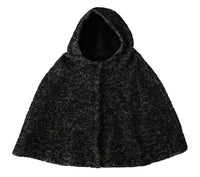 Dolce & Gabbana Gray Tweet Wool Kaftan Jacket Coat Women's Top