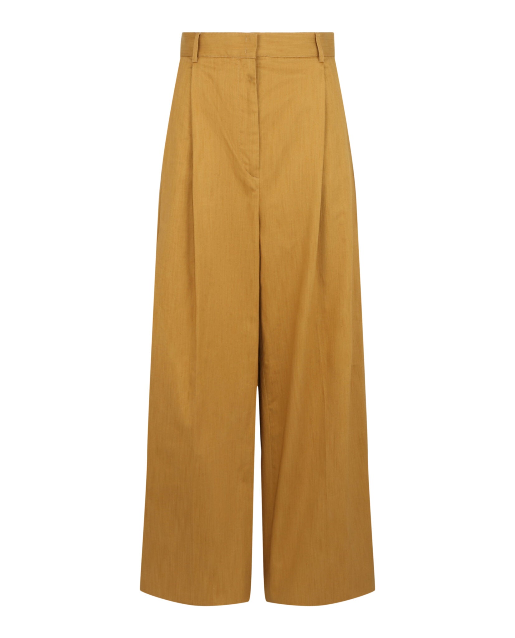 Ferragamo Womens Pleated Wide-Leg Trousers