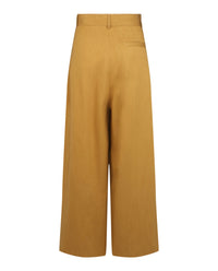 Ferragamo Womens Pleated Wide-Leg Trousers